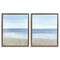 Stupell Industries Coastal Seafoam Beach Waves Framed Floater Canvas Wall Art